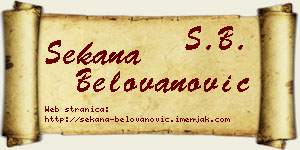 Sekana Belovanović vizit kartica